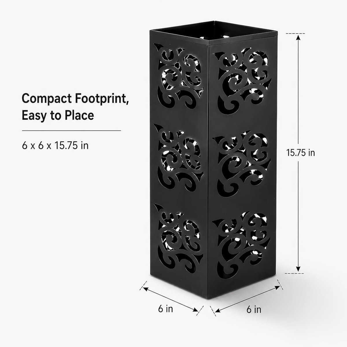 Hardy Place Entryware Carbon Steel Scroll Umbrella Stand additional product photo