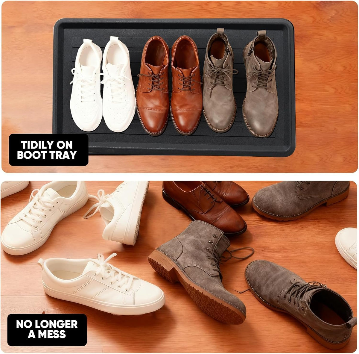 Hardy Place Entryware Ribbed Boot Tray Mat with Rubber Backing additional product photo
