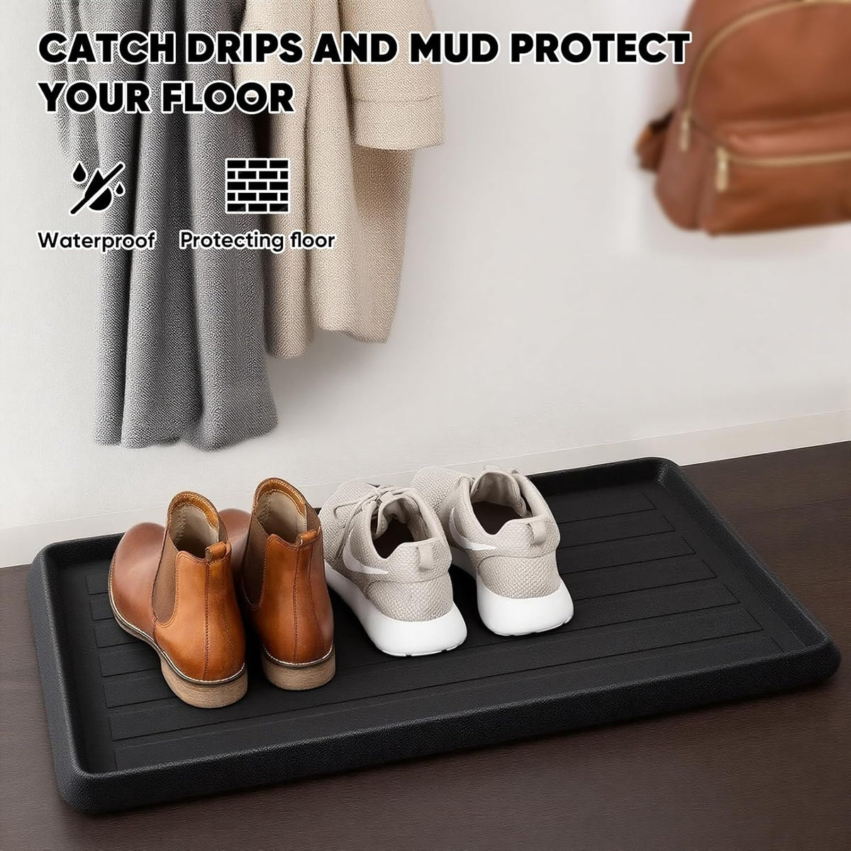 Hardy Place Entryware Ribbed Boot Tray Mat with Rubber Backing additional product photo