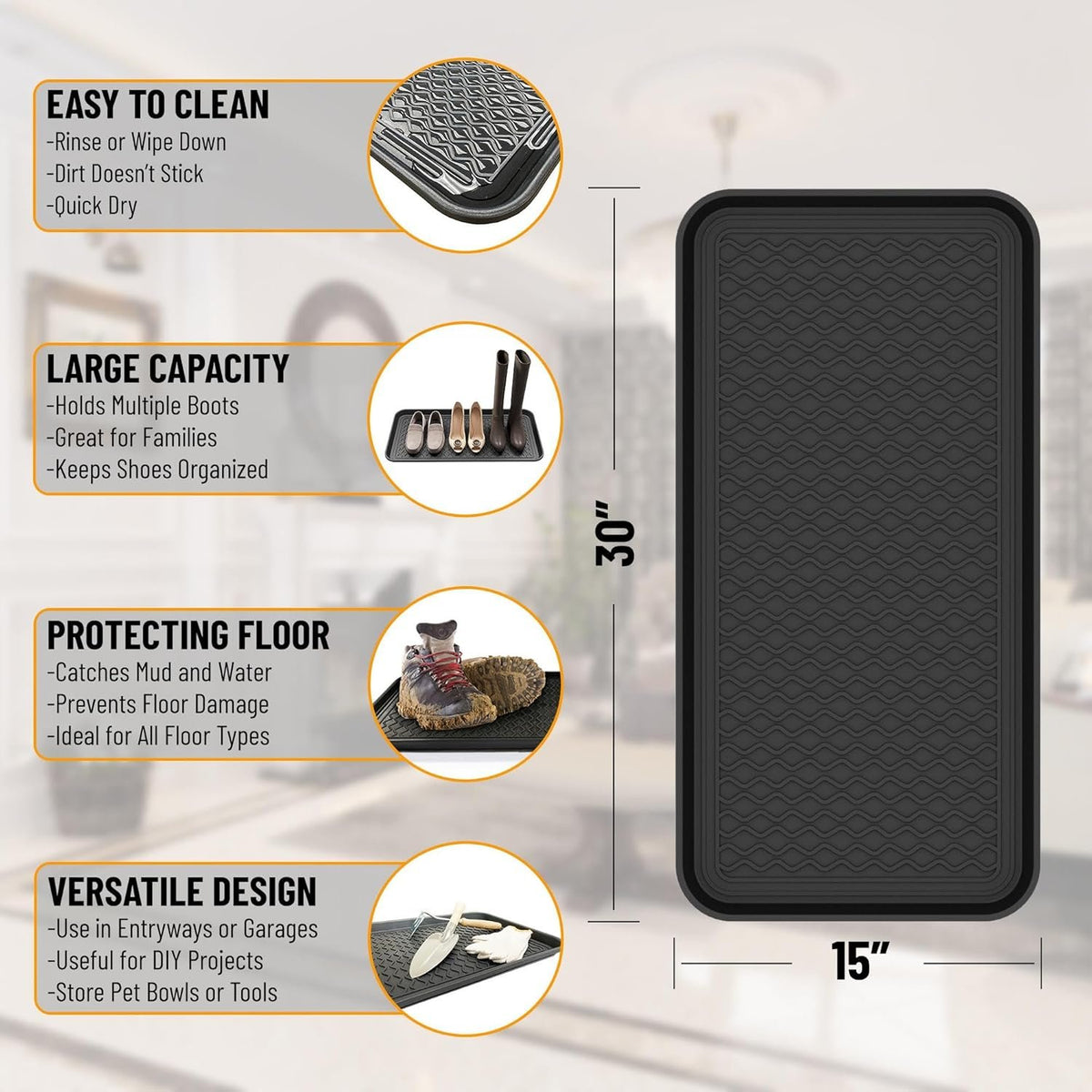 Hardy Place Entryware Polypropylene Multi-Purpose Boot Tray additional product photo