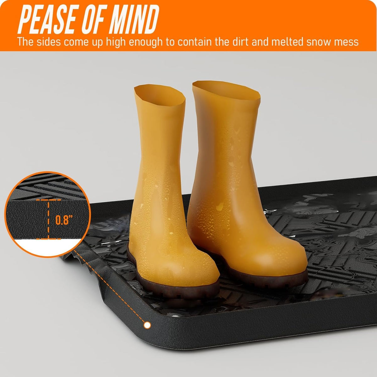 Hardy Place Entryware Long Rubber Boot Tray additional product photo