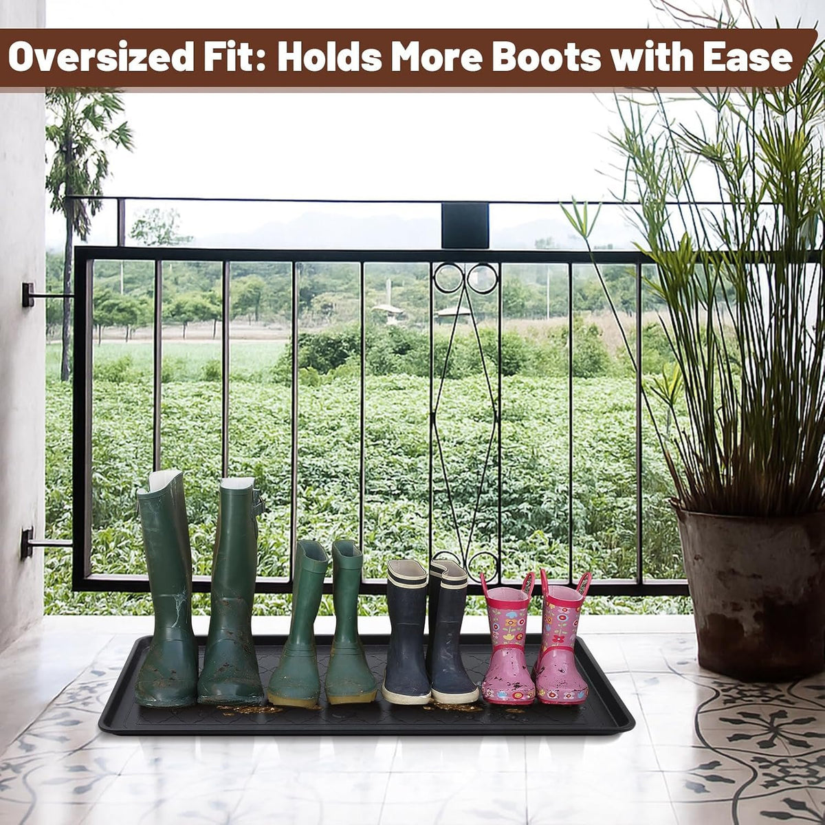 Hardy Place Entryware Extra-Large Polypropylene Boot Tray Set additional product photo