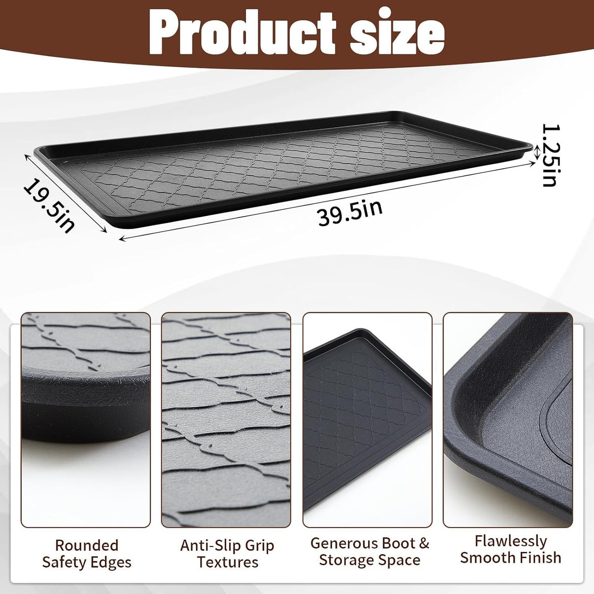 Hardy Place Entryware Extra-Large Polypropylene Boot Tray Set additional product photo
