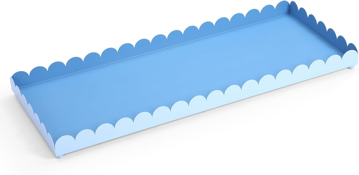 Hardy Place Entryware Scalloped Iron Boot Tray in Blue additional product photo