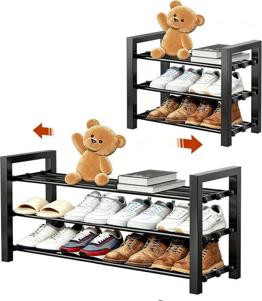 Hardy Place Entryware Expandable Iron Shoe Rack studio product photo