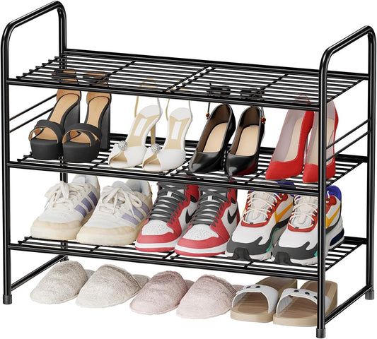 Hardy Place Entryware Powder-Coated Iron Shoe Rack studio product photo