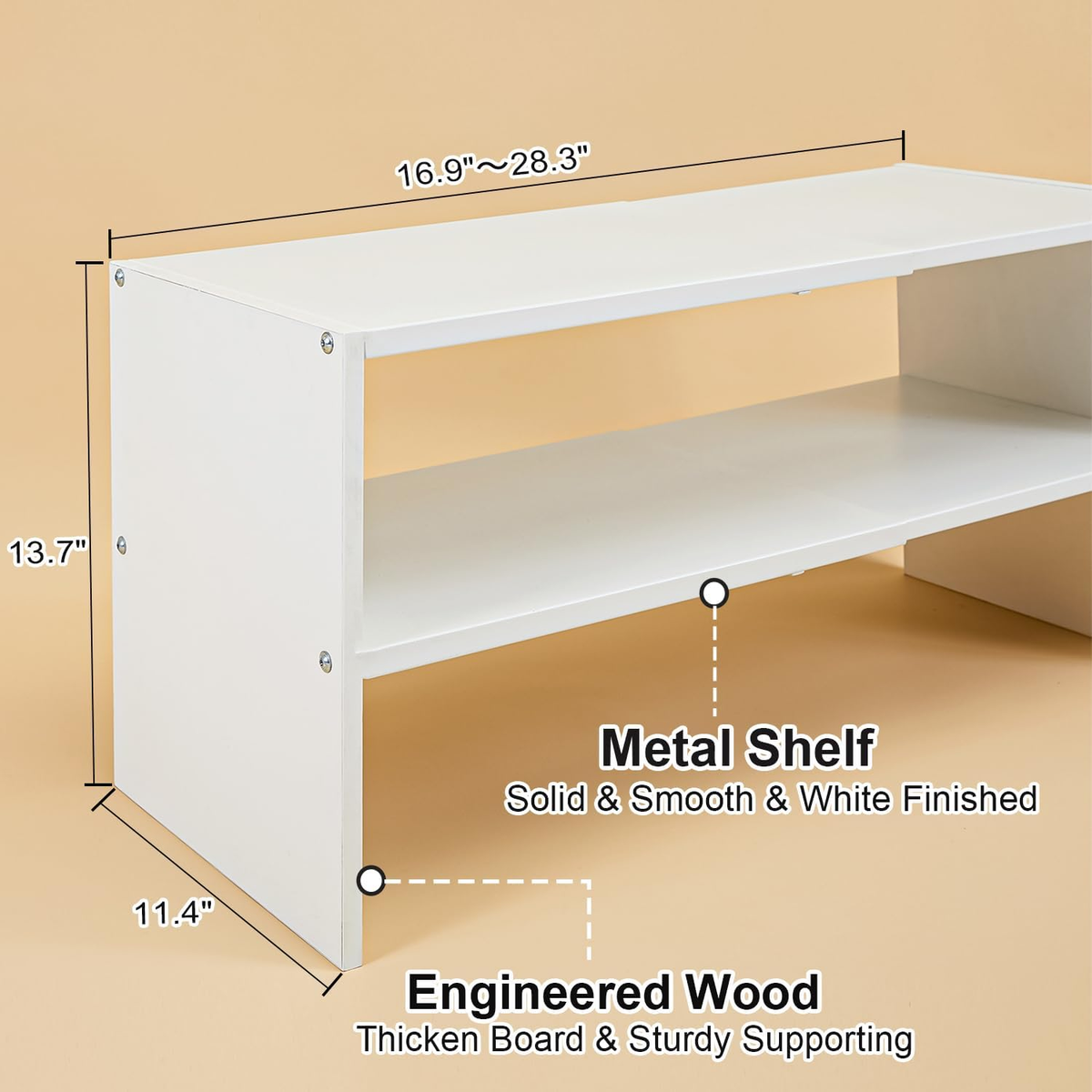 Hardy Place Entryware White Expandable Shoe Shelves additional product photo