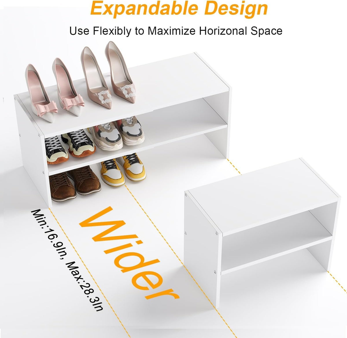 Hardy Place Entryware White Expandable Shoe Shelves additional product photo