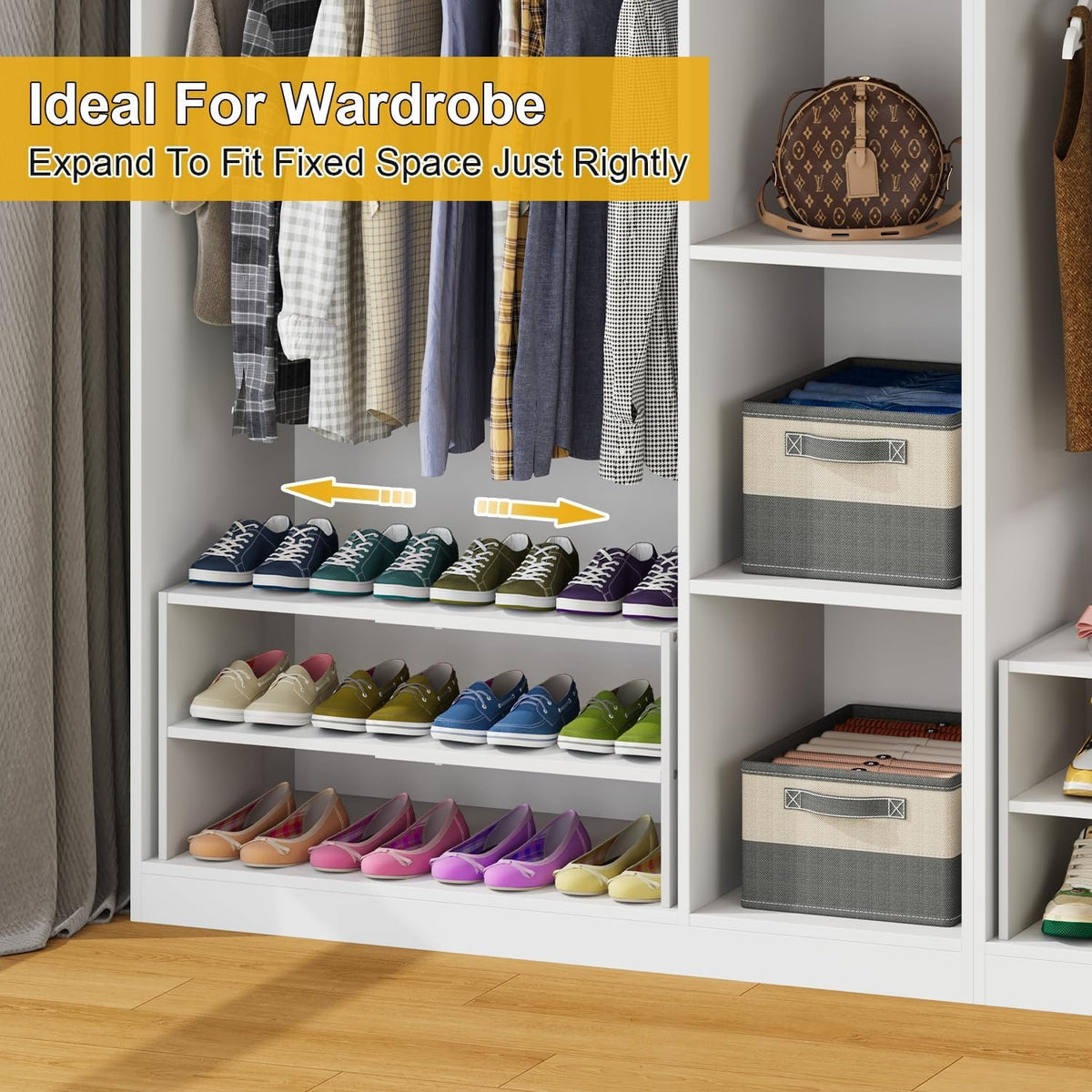 Hardy Place Entryware White Expandable Shoe Shelves additional product photo