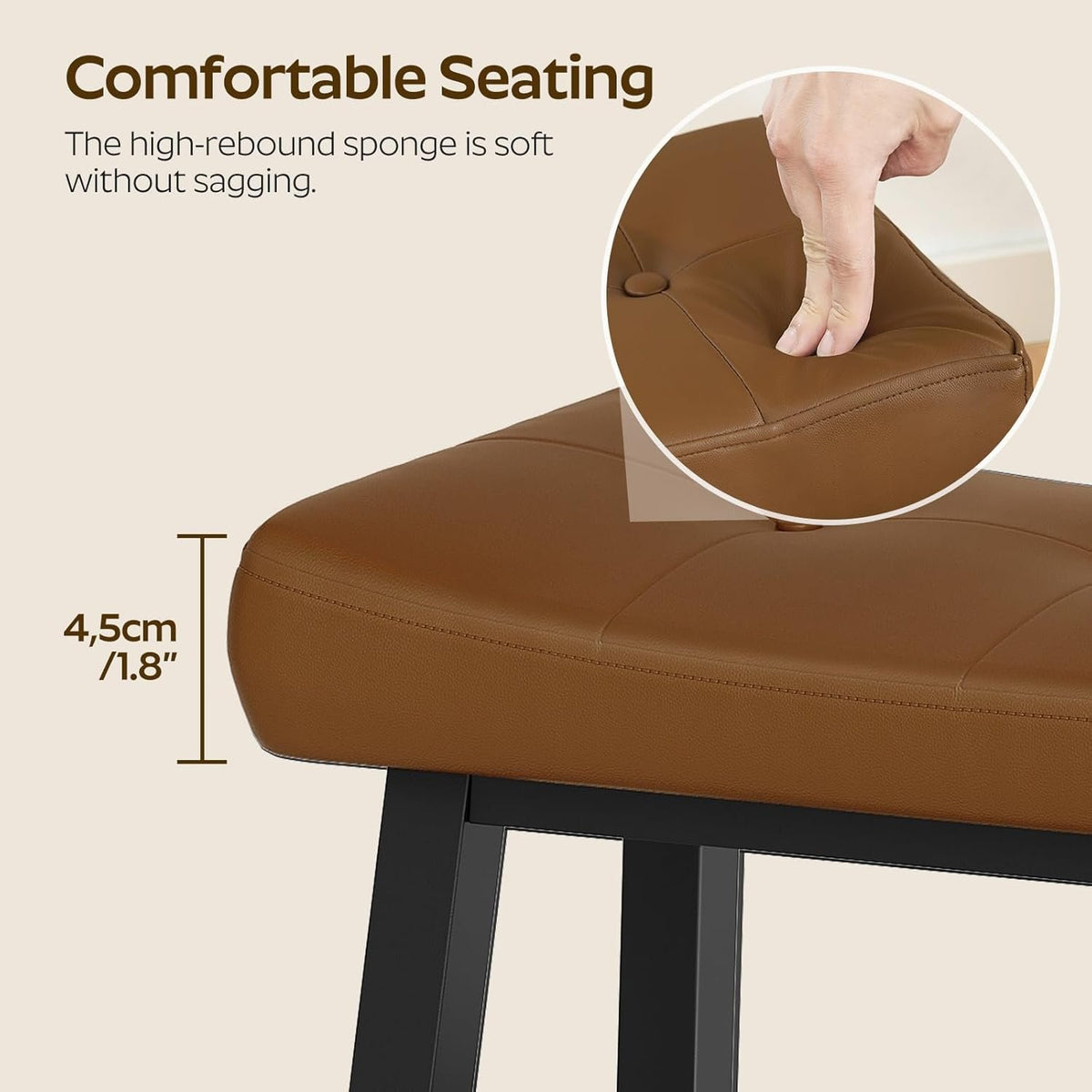 Hardy Place Entryware Upholstered Faux Leather Shoe Bench additional product photo