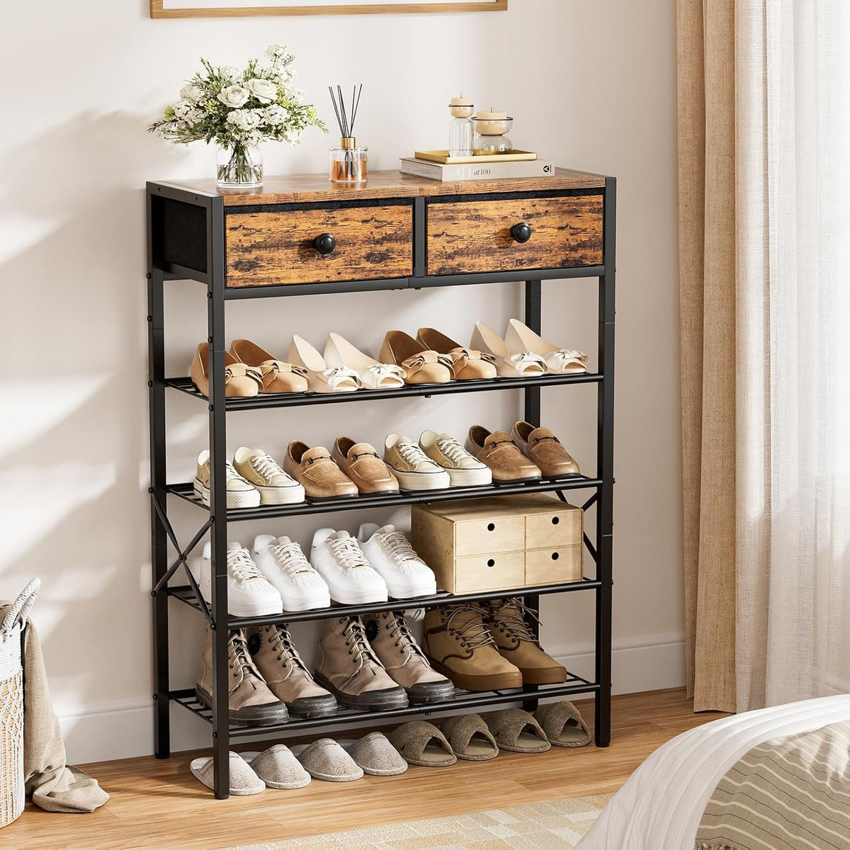 Hardy Place Entryware Shoe Rack with Fabric Drawers additional product photo