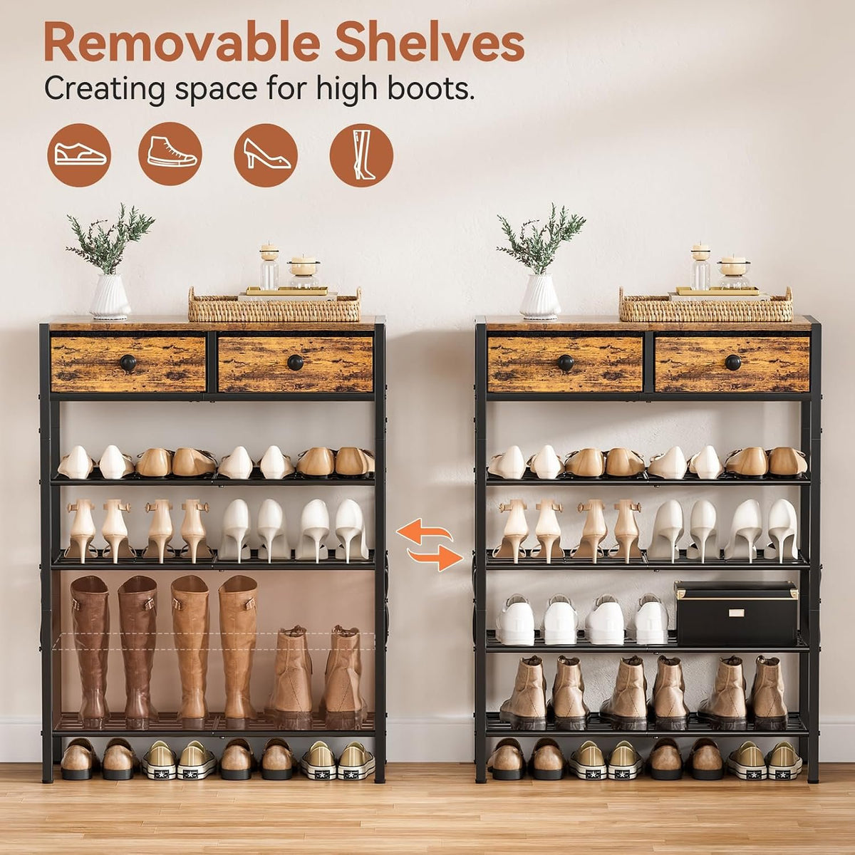 Hardy Place Entryware Shoe Rack with Fabric Drawers additional product photo
