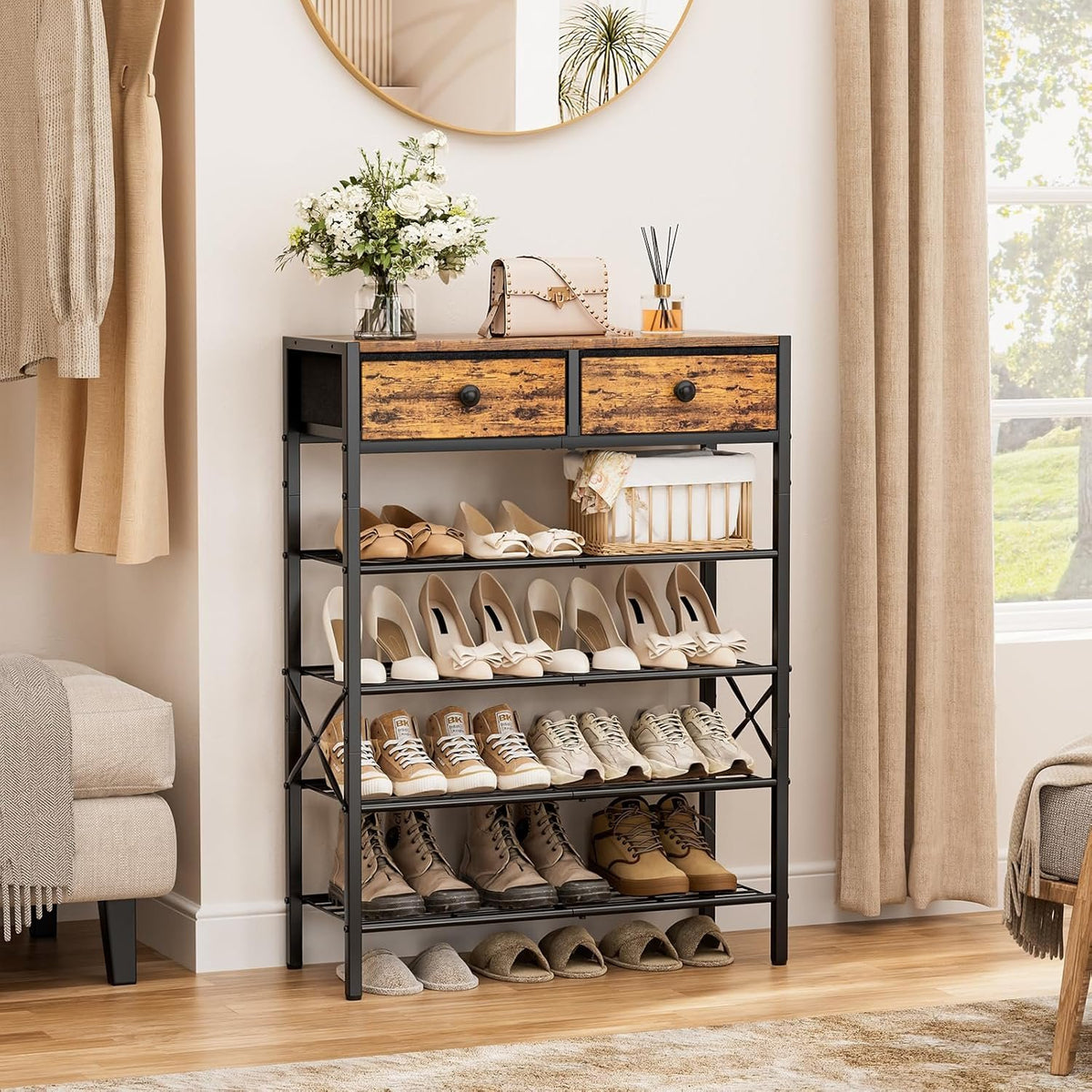 Hardy Place Entryware Shoe Rack with Fabric Drawers additional product photo