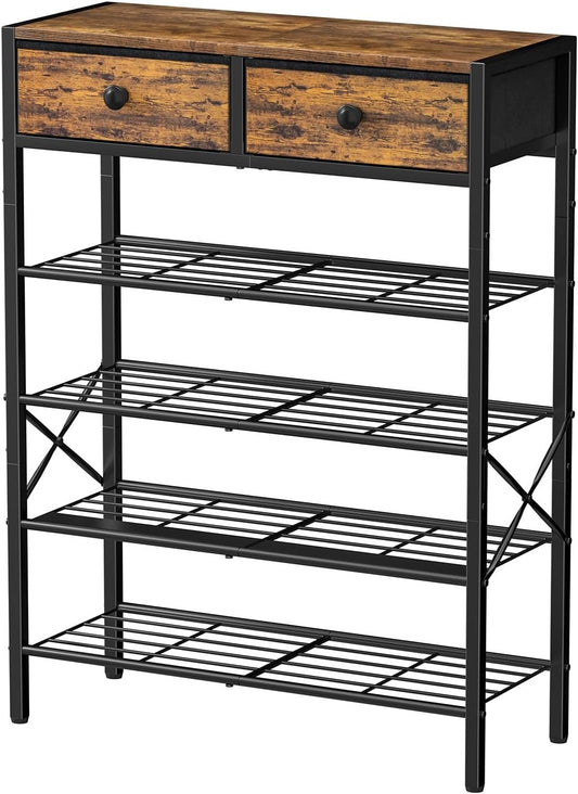 Hardy Place Entryware Shoe Rack with Fabric Drawers studio product photo