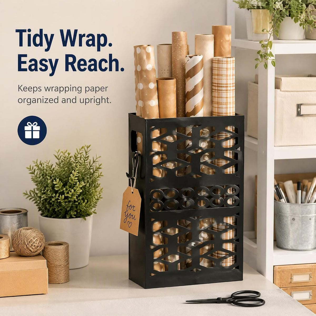 Hardy Place Entryware Rectangular Metal Umbrella Stand with Hooks additional product photo