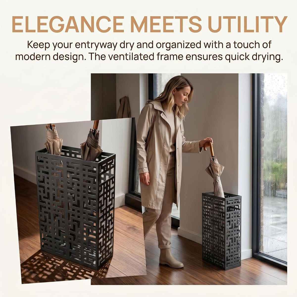 Hardy Place Entryware Openwork Metal Umbrella Stand additional product photo