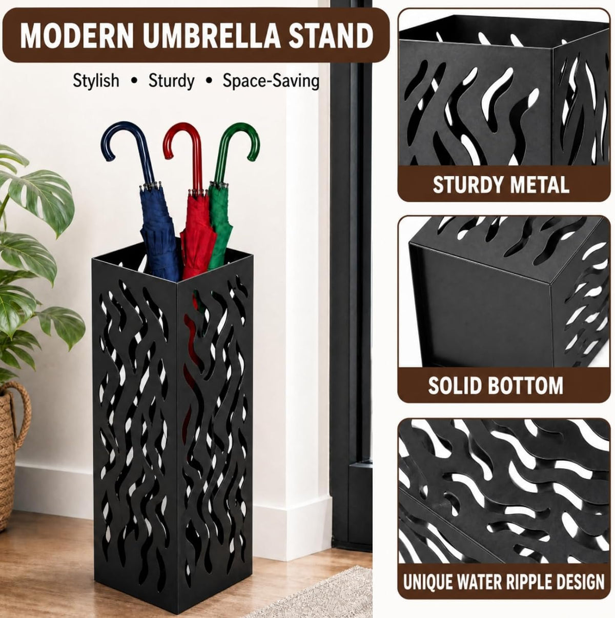 Hardy Place Entryware Weighted Square Umbrella Stand additional product photo
