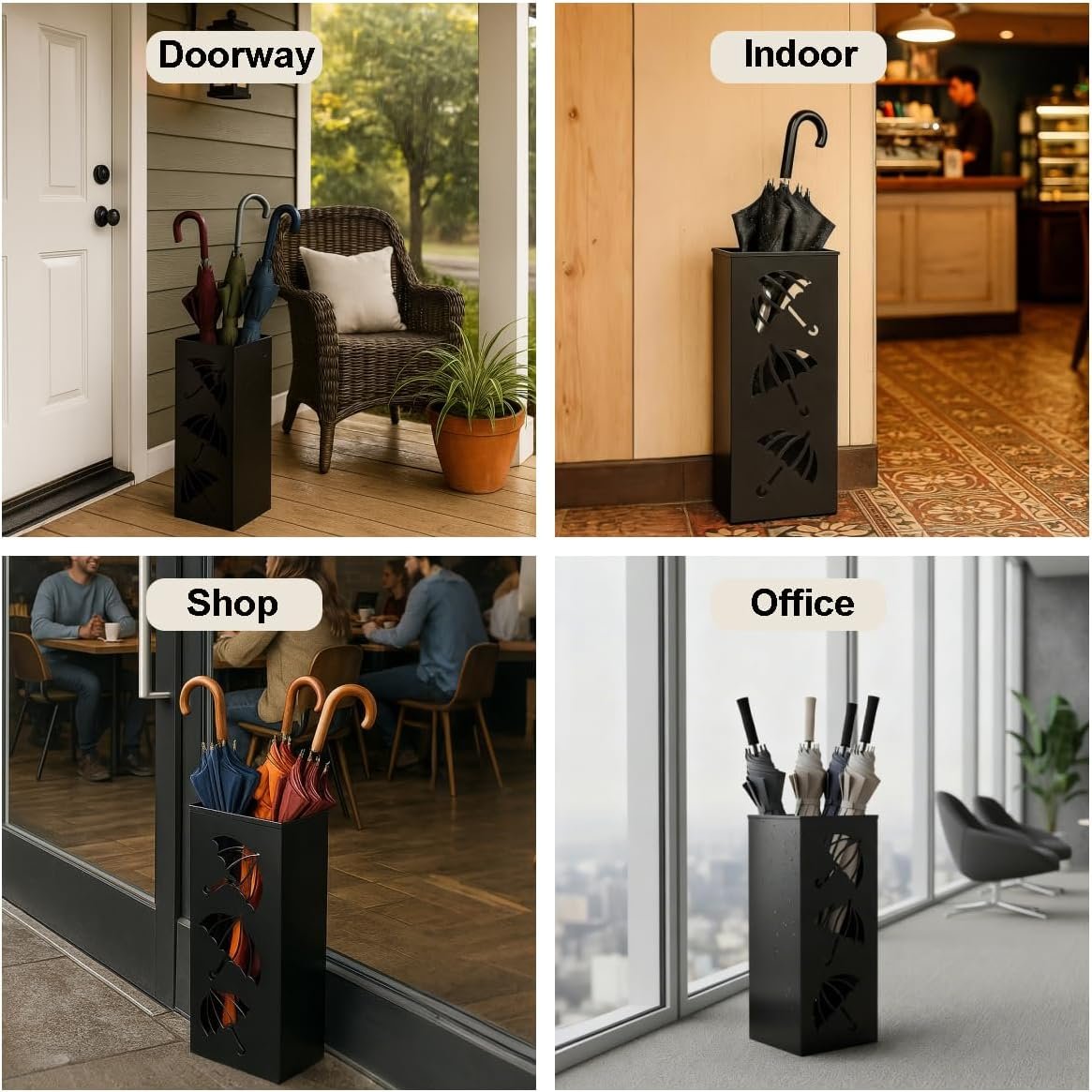 Hardy Place Entryware Rain Motif Metal Umbrella Stand additional product photo