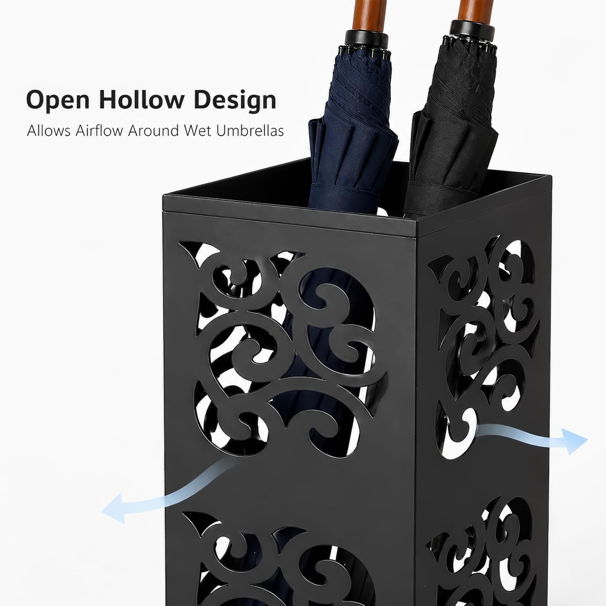 Hardy Place Entryware Carbon Steel Scroll Umbrella Stand additional product photo