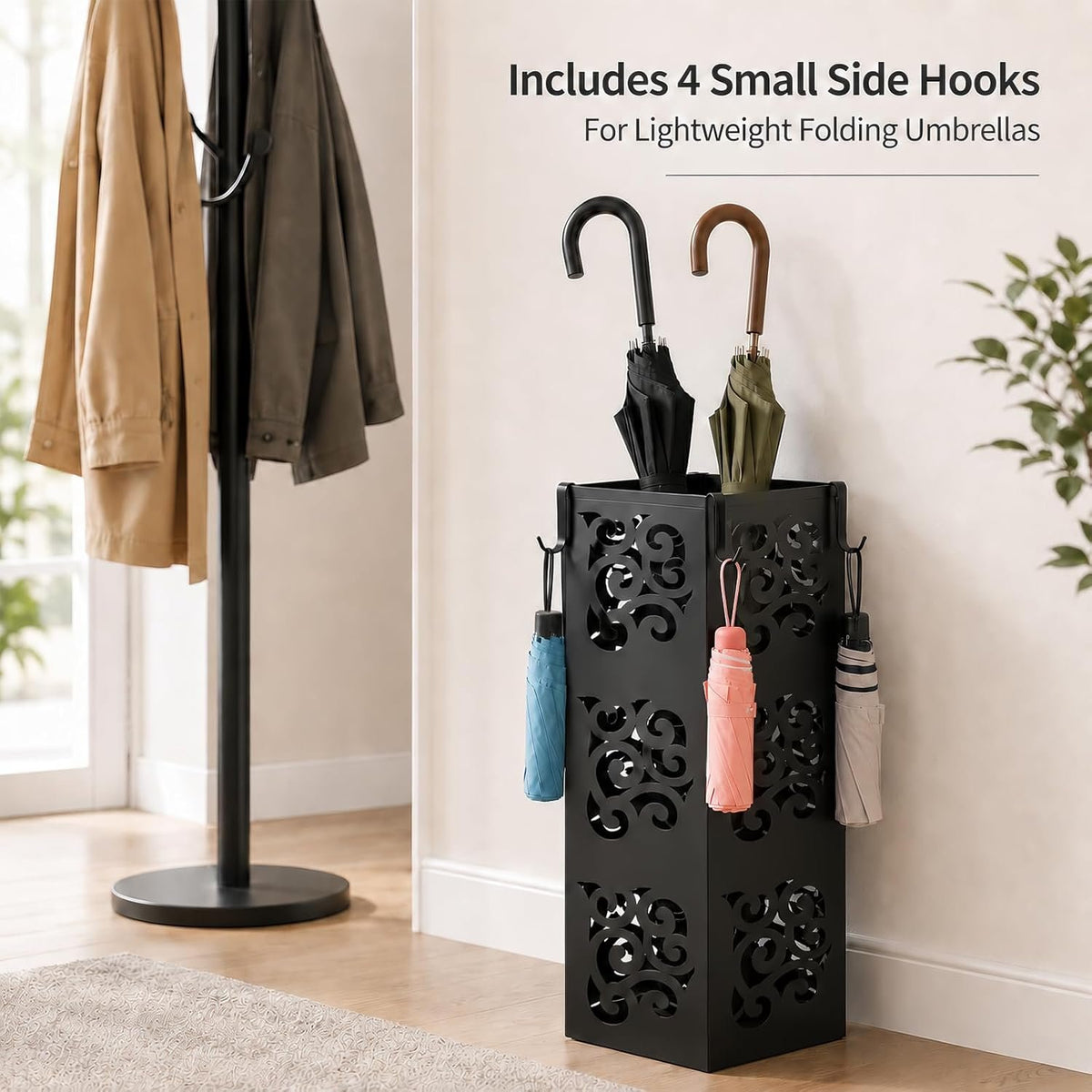 Hardy Place Entryware Carbon Steel Scroll Umbrella Stand additional product photo
